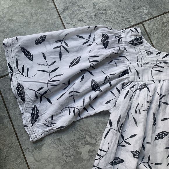 Gudrun Sjoden Floaty Maxi Midi Dress White Floral Smock Size M Boho - Picture 2 of 9